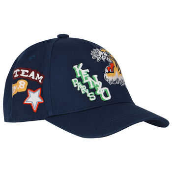 Boys Navy Blue Varsity Tiger Logo Cap